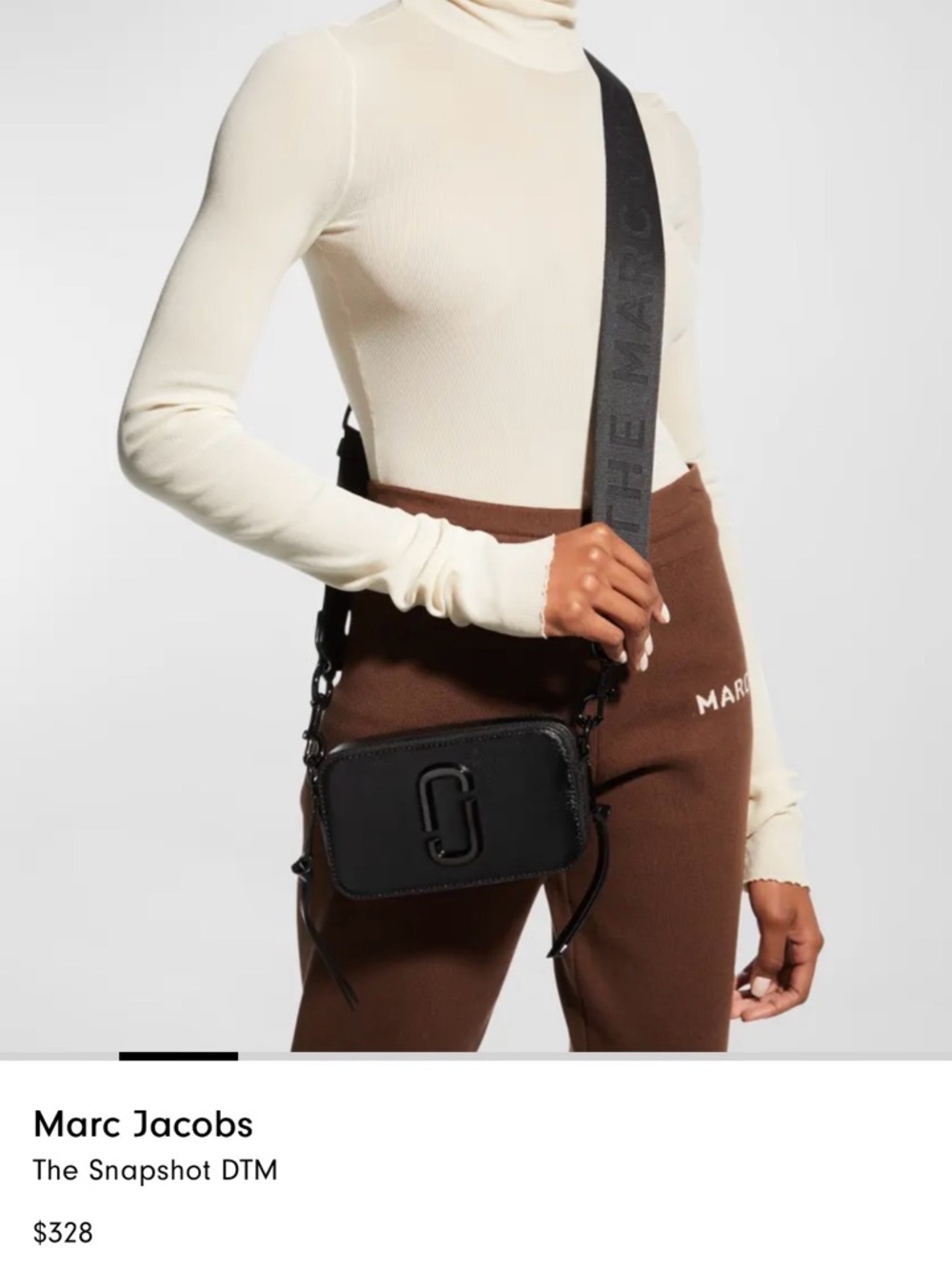 Marc Jacobs Black Leather Crossbody Camera Bag with Gunmetal Logo - Picture 8 of 8